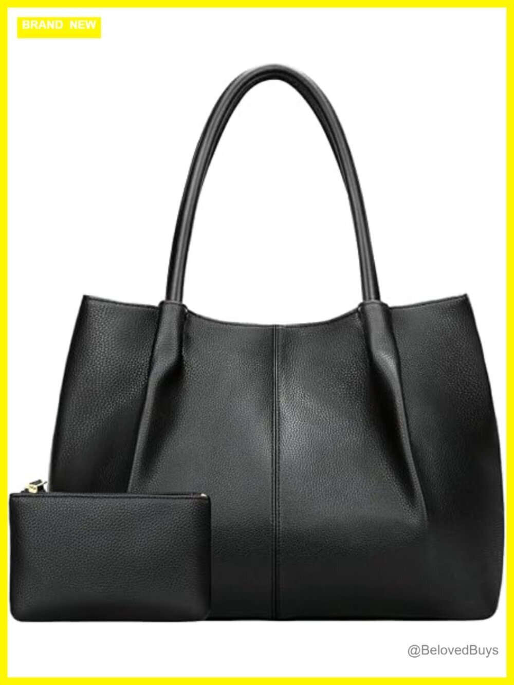 Vegan Leather Tote Bag for Women Large Capacity Shoulder Purse Travel Work